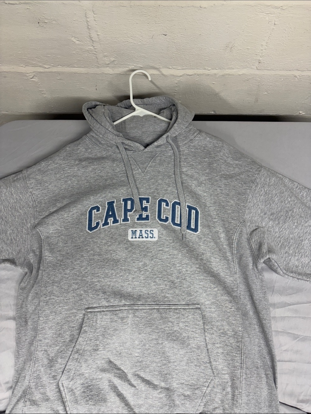 Gray Cape Cod Mass. Pullover Hooded Sweatshirt